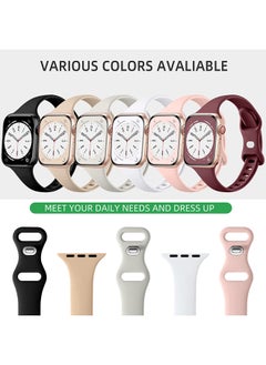 O Ozone Slim Thin Bands For Apple Watch Series 10 | Ultra 2 | 8 Ultra | 9 | 8 | 7 | 6, 49/46/45/44/42mm, Soft Silicone Sport Strap Wristband Smartwatch Strap  - Image 4