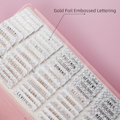 UPAFEXXI-Laminated Bible Tabs (Gold Foil Embossed Lettering), Bible Tabs for Women and Men, Reposition Large Print Stickers, Easy to Read and Apply, 80Chapters Labels for Easy Navigation(White) - Image 3
