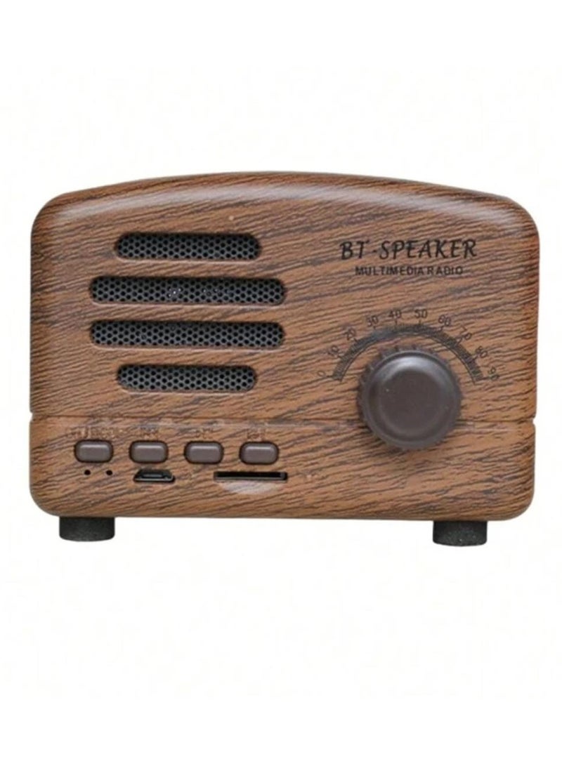 Vintage Radio Retro Bluetooth Speaker FM Radio with Old Fashioned Classic Style, Strong Bass Enhancement, Loud Volume, Bluetooth 4.2 Wireless Connection, TF Card & MP3 Player - Image 1