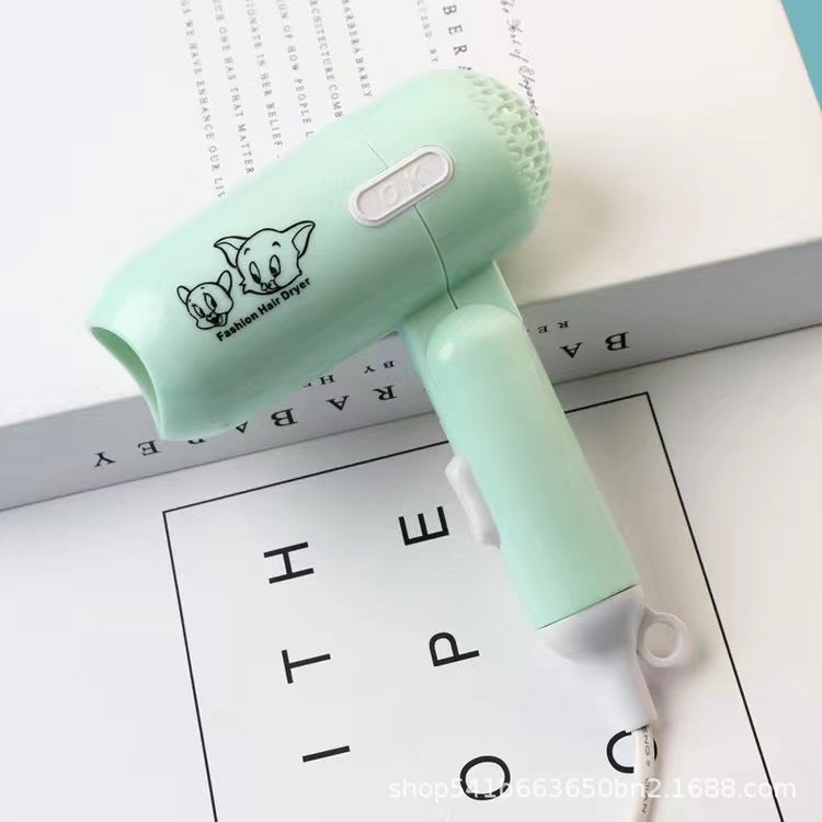 Generic Foldable Mini Hair Dryer for Travel Green 