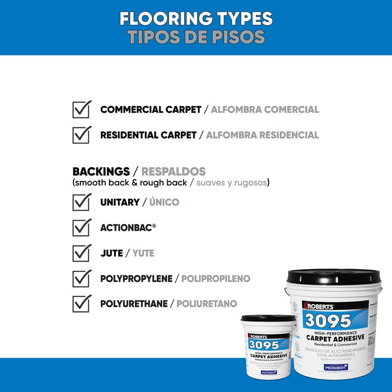 Roberts لاصق السجاد روبرتس 3095-1 سعة 1 جالون - Image 2
