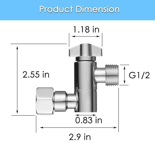 Senhozi Adjustable Shower Head Extension Adapter Chrome,Senhozi Shower Head Elbow Adapter, Shower Arm Extention for Fixed and Rain Shower Head, SE002CP - Image 2