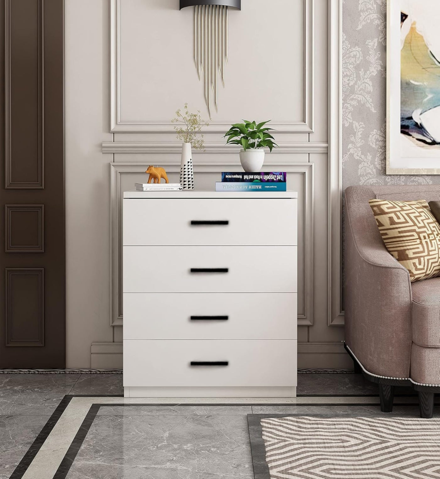 Modern MDF drawer unit - Height 65 cm - Width 50 cm - Depth 36 cm, from Furniture Store.