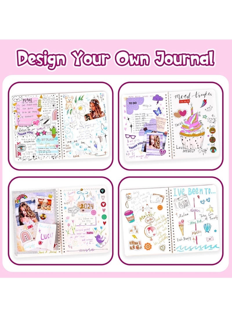 general DIY Journal Kit for Girls - Journaling Toys Set for Teen Kids, Art Crafts Scrapbook Diary Supplies Set, Ideal Gifts for 8 9 10 11 12 13 14 Year Old Girls - Image 3