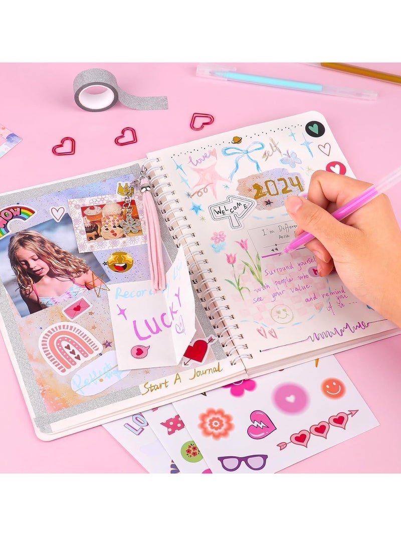 general DIY Journal Kit for Girls - Journaling Toys Set for Teen Kids, Art Crafts Scrapbook Diary Supplies Set, Ideal Gifts for 8 9 10 11 12 13 14 Year Old Girls - Image 2