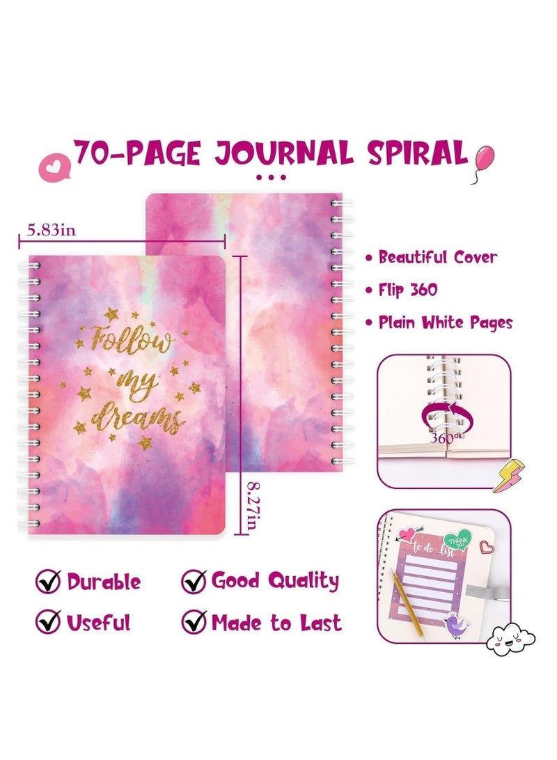 general DIY Journal Kit for Girls - Journaling Toys Set for Teen Kids, Art Crafts Scrapbook Diary Supplies Set, Ideal Gifts for 8 9 10 11 12 13 14 Year Old Girls - Image 4