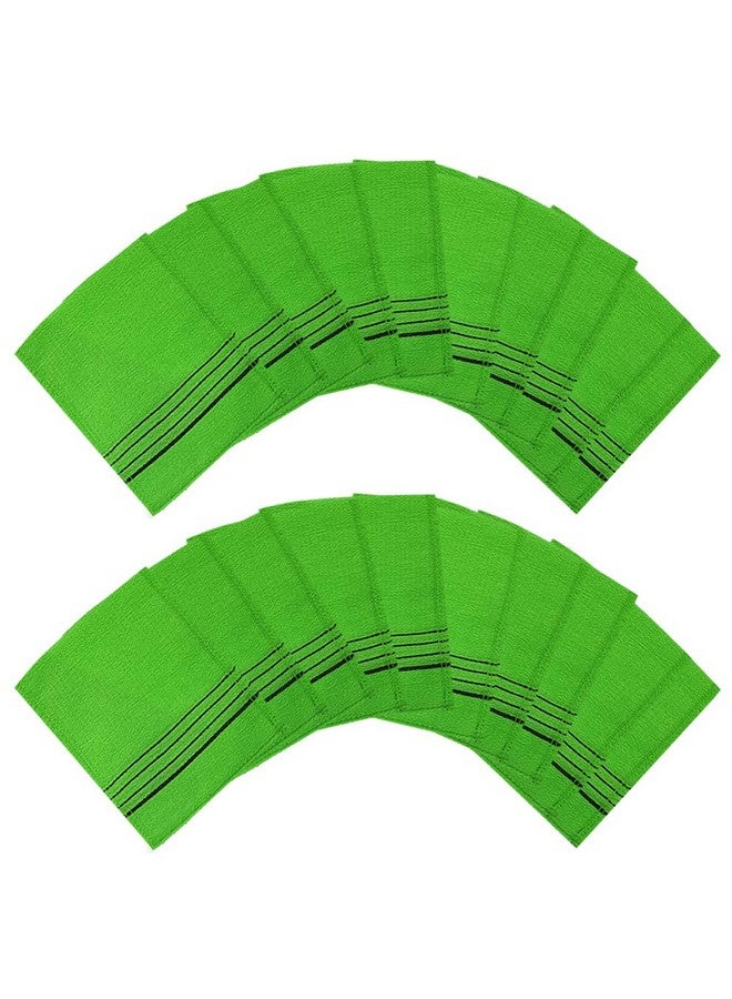 zeBrush Korean Italy Towel Genuine Korean Exfoliating Scrub Bath Mitten 20Pcs Green - Image 1