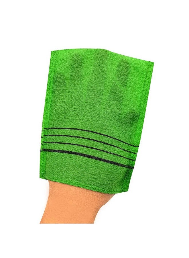zeBrush Korean Italy Towel Genuine Korean Exfoliating Scrub Bath Mitten 20Pcs Green - Image 2
