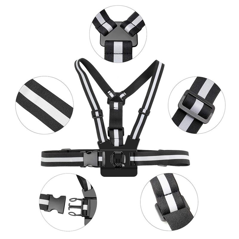 SOONSUN Chest Mount Strap Harness Chesty Mount Compatible with GoPro Hero 13, 12, 11, 10, 9, 8, 7, 6, 5, 4, 3, 2, 1, Session, Fusion, Max, AKASO, SJCAM, DJI Osmo Action Cameras - Image 5