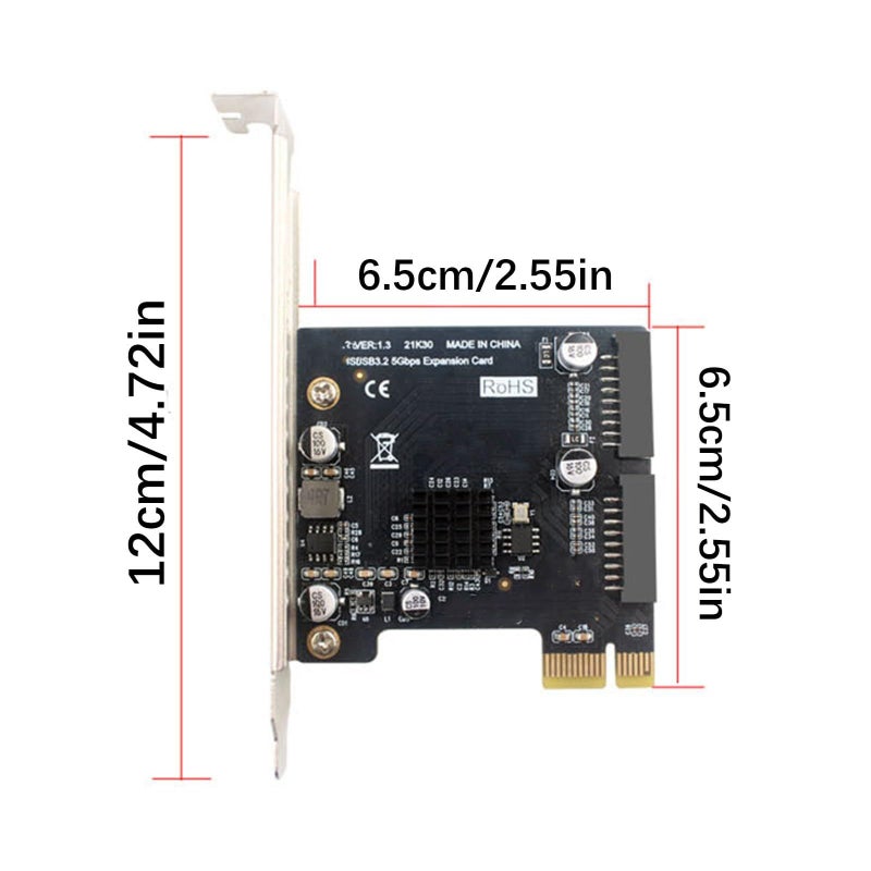 بطاقة توسعة PCIe USB 3.0 لجهاز كمبيوتر مكتبي مع 4 منافذ، تثبيت بدون أدوات - Image 5