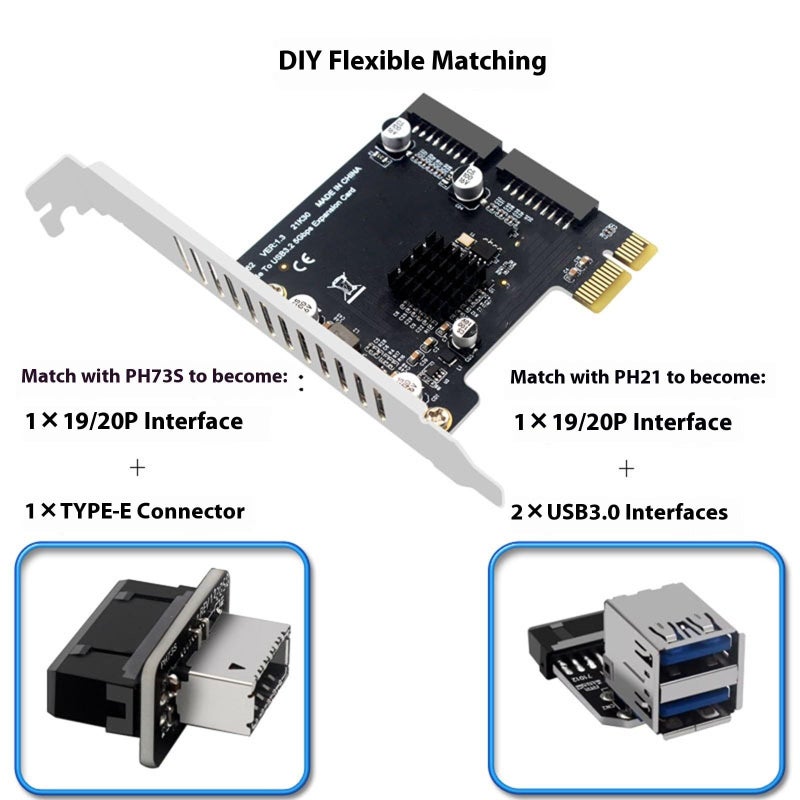 بطاقة توسعة PCIe USB 3.0 لجهاز كمبيوتر مكتبي مع 4 منافذ، تثبيت بدون أدوات - Image 4