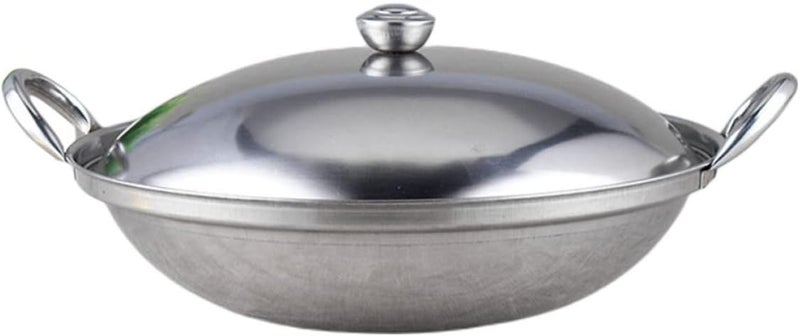 Stainless Steel Seafood Non Stick Wok Casserole Pot Cooking Wok Pot with Handle Pot,22X22X10CM - Image 1