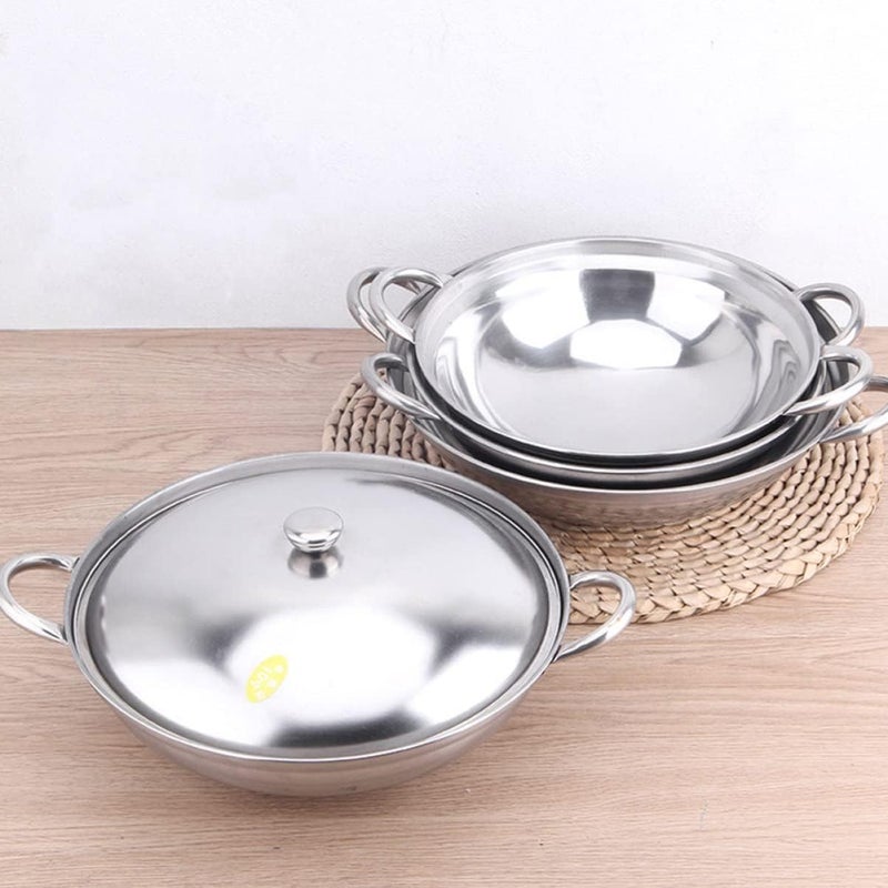 Stainless Steel Seafood Non Stick Wok Casserole Pot Cooking Wok Pot with Handle Pot,22X22X10CM - Image 5