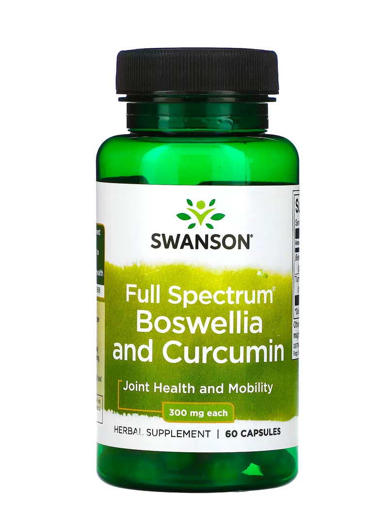 سوانسون بوسويليا وكركمين الطيف الكامل ، 300 ملجم ، 60 كبسولة