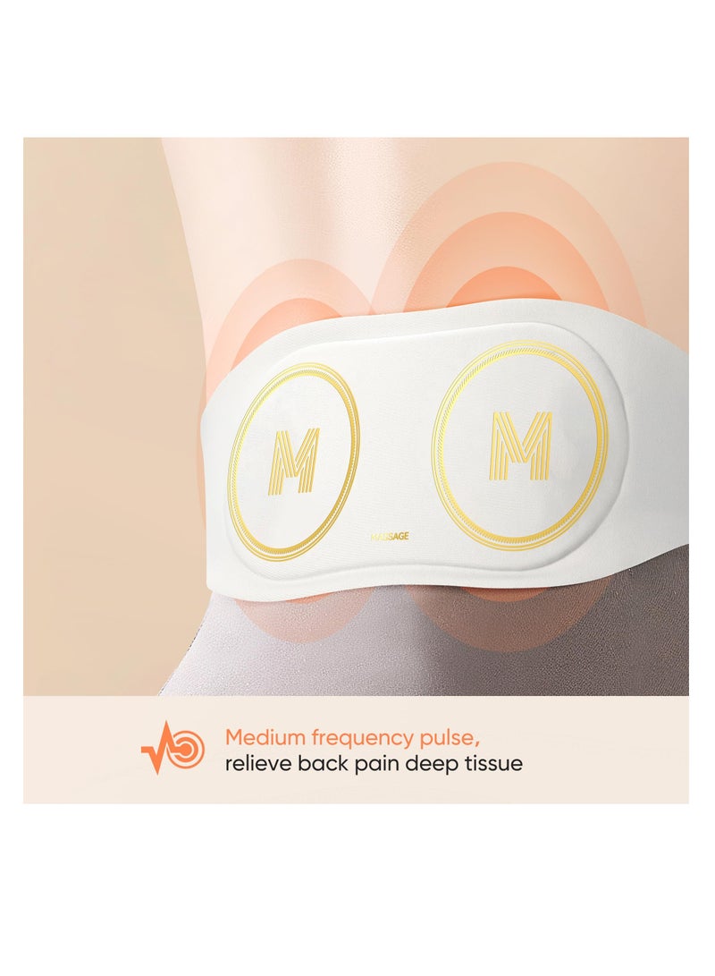 SYOSI Back Massager, Shiatsu Back Massager, Portable Electric Back Massager, For Back Pain deep Tissue, Heating Pad, Back Massager Belt Cordless, Relieve pain, Gift for Women (White) - Image 4