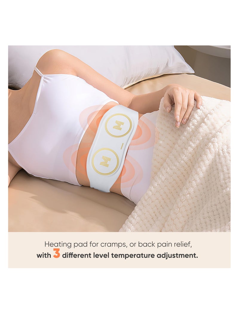 SYOSI Back Massager, Shiatsu Back Massager, Portable Electric Back Massager, For Back Pain deep Tissue, Heating Pad, Back Massager Belt Cordless, Relieve pain, Gift for Women (White) - Image 5