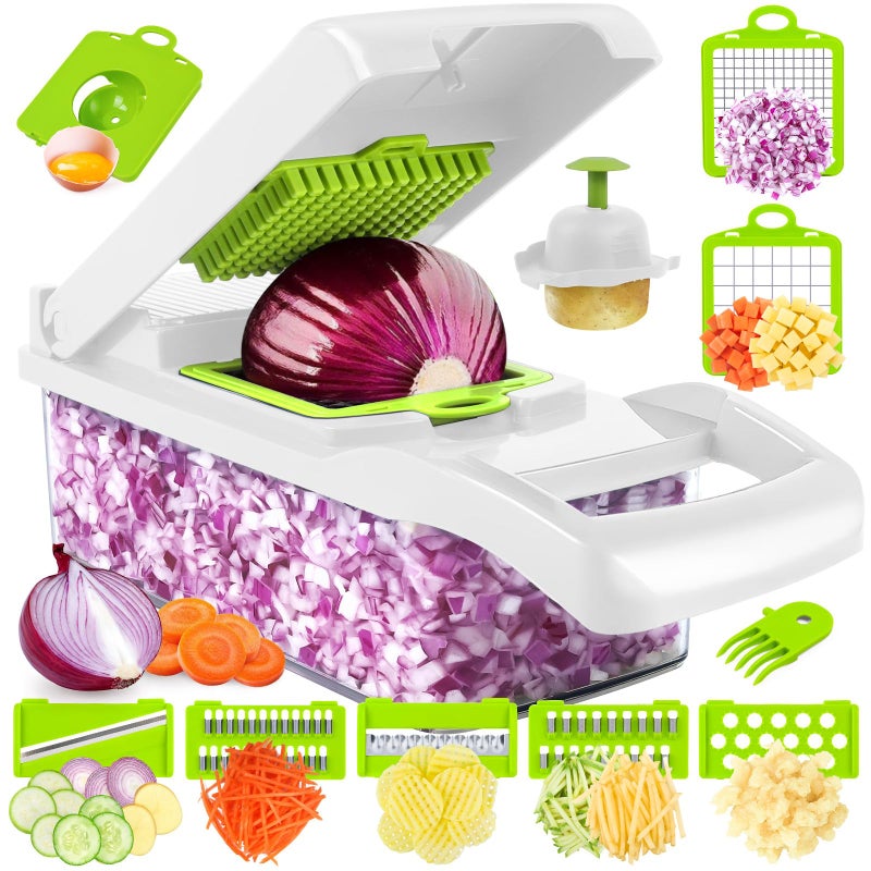 MAIPOR MAIPOR Vegetable Chopper - Onion chopper - Multifunctional 15 in 1 professional food chopper - Dicer Cutter - Kitchen veggie chopper with container - Egg slicer  - Image 1