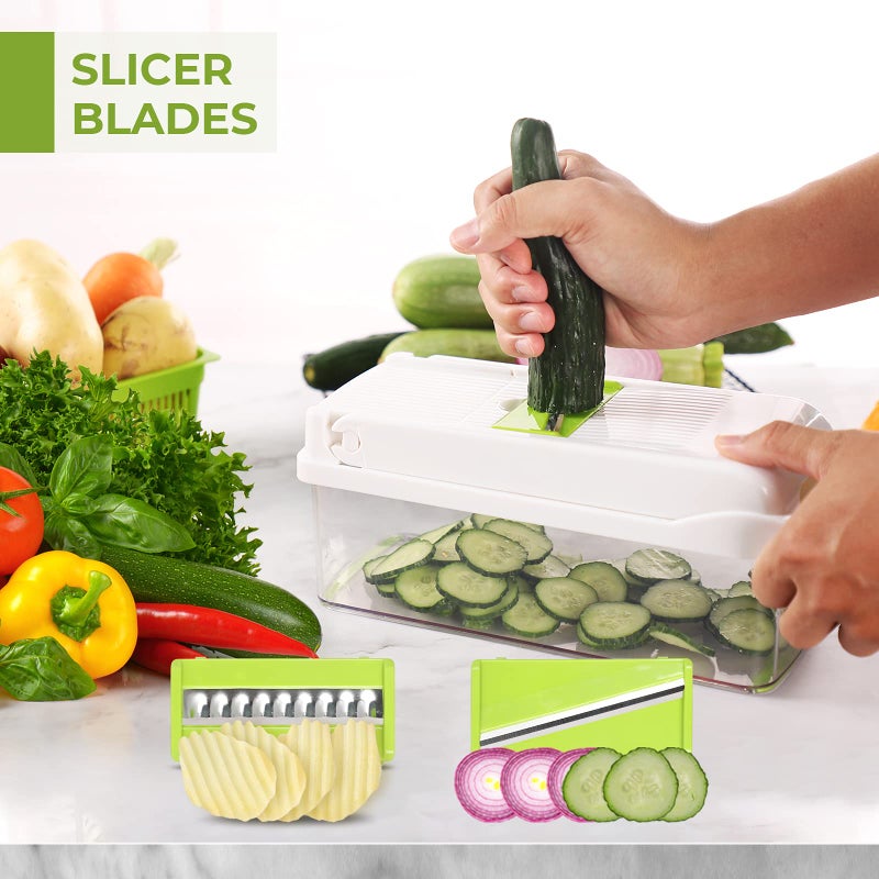 MAIPOR MAIPOR Vegetable Chopper - Onion chopper - Multifunctional 15 in 1 professional food chopper - Dicer Cutter - Kitchen veggie chopper with container - Egg slicer  - Image 4