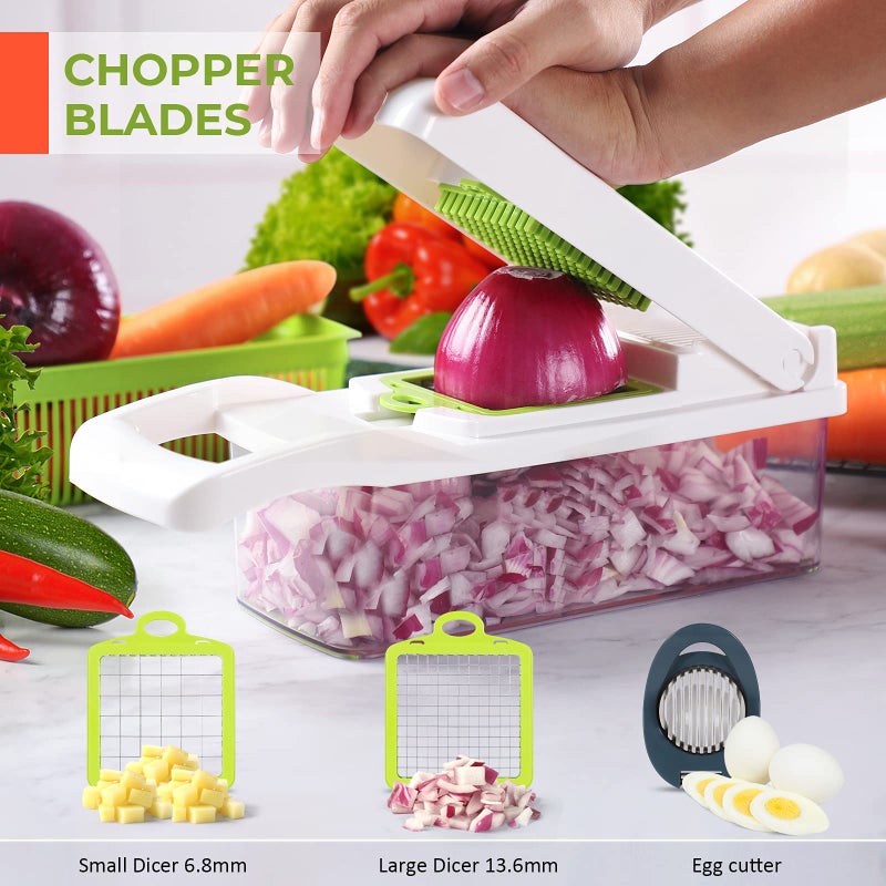 MAIPOR MAIPOR Vegetable Chopper - Onion chopper - Multifunctional 15 in 1 professional food chopper - Dicer Cutter - Kitchen veggie chopper with container - Egg slicer  - Image 2