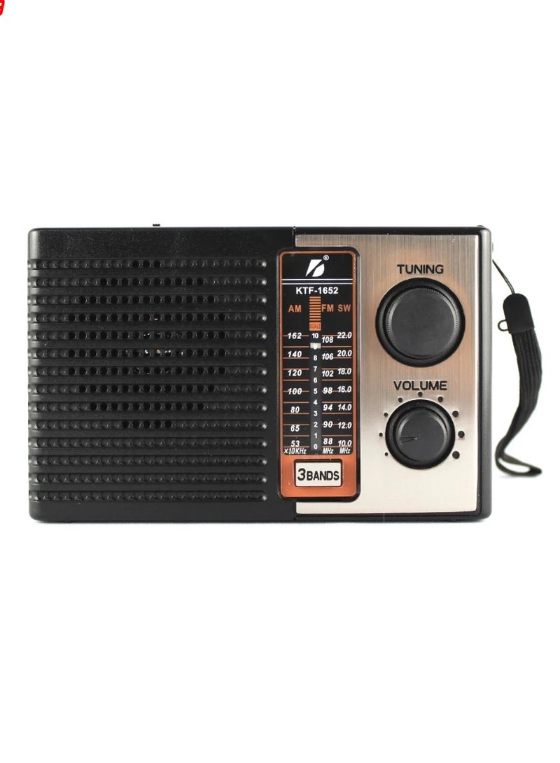 ELTRAZONE ORIGINAL KTF-1652 SOLAR SPEAKER 3-BAND AM/FM RADIO WITH BLUETOOTH, USB/TF Slot/Flashlight - Image 3