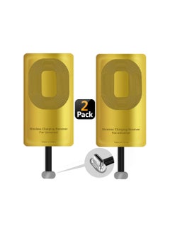 2 PCS Type C QI Wireless Charging Receiver, Compatible with Google Pixel 2 XL, LG V20, HTC 10, Nexus 6P, Huawei Mate 9/10/11, Ultra-Slim, 5W, 1000mAh, Works with All Wireless Chargers, Fast Charging