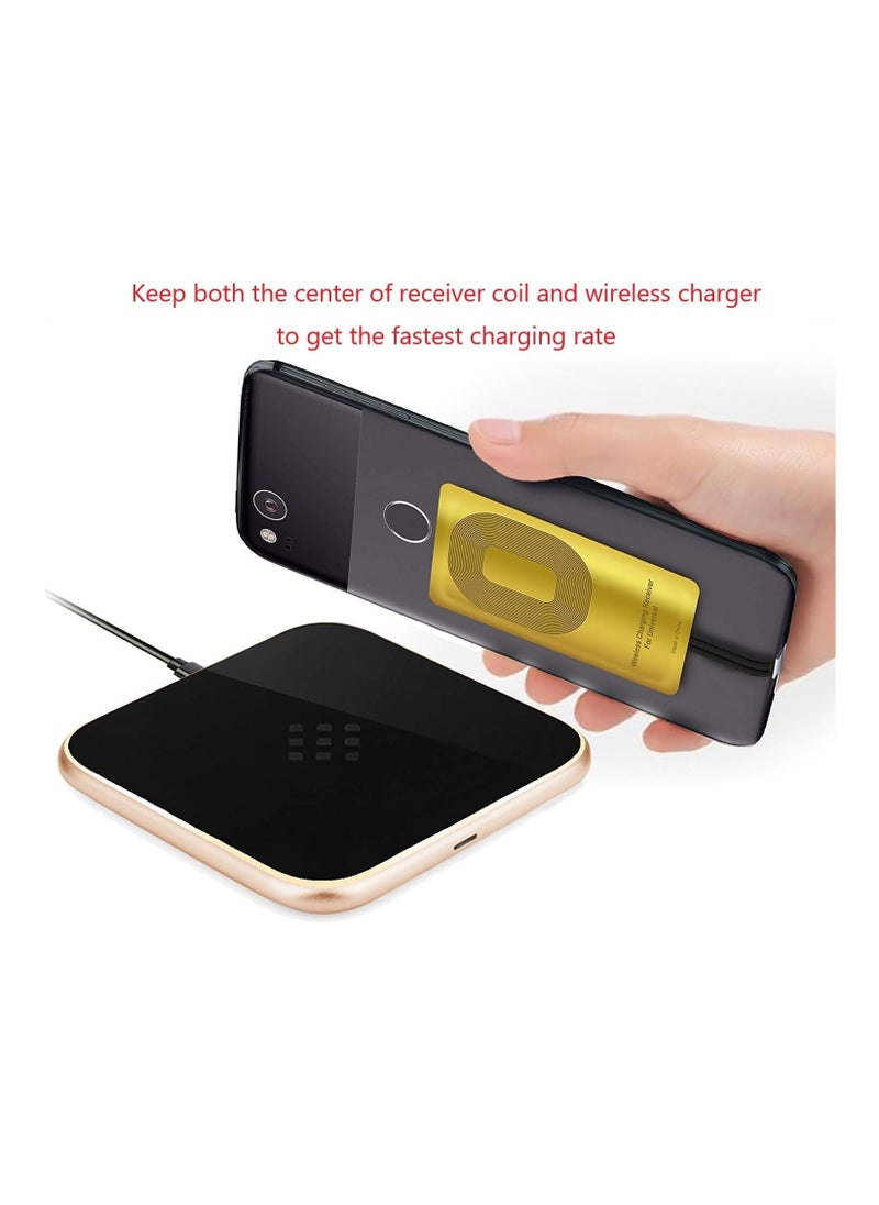 Generic - 2 PCS Type C QI Wireless Charging Receiver, Compatible with Google Pixel 2 XL, LG V20, HTC 10, Nexus 6P, Huawei Mate 9/10/11, Ultra-Slim, 5W, 1000mAh, Works with All Wireless Chargers, Fast Charging - Image 1