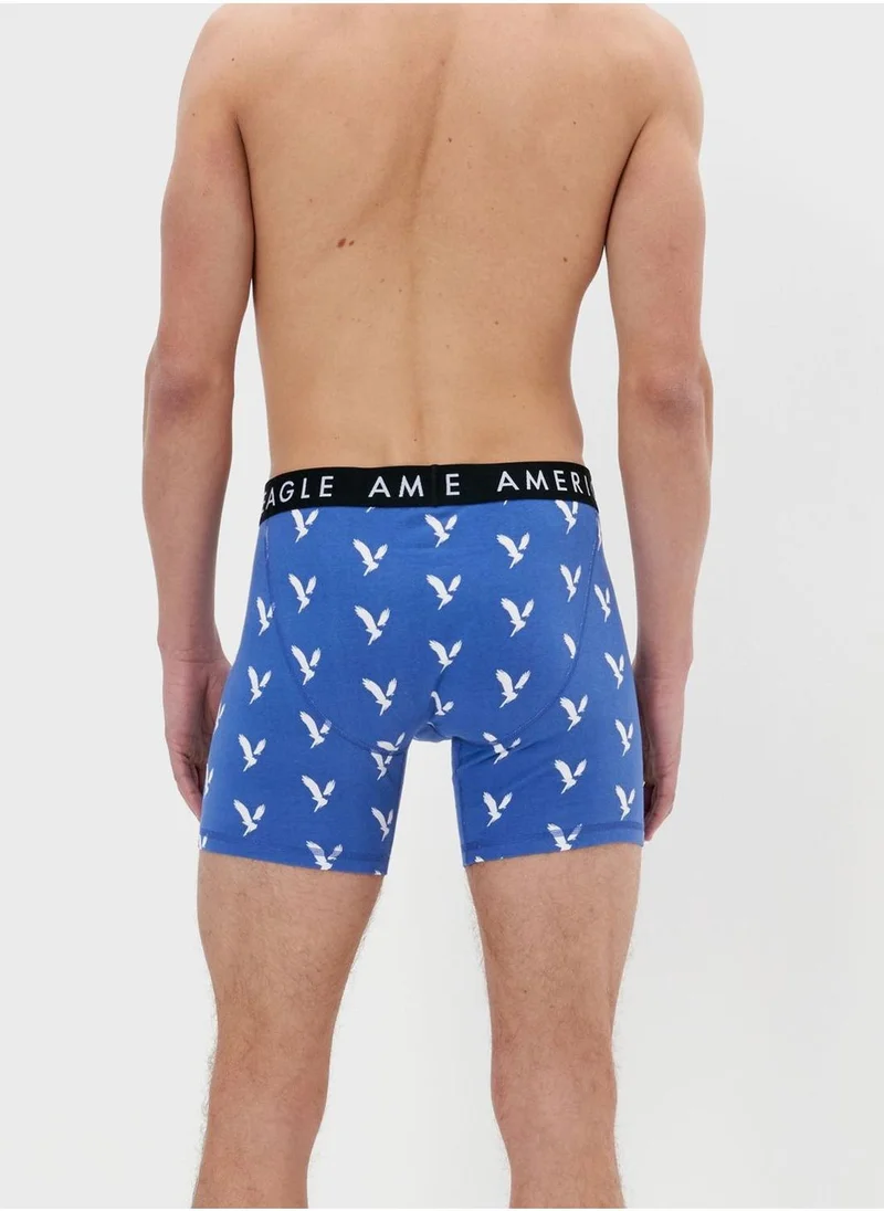 American Eagle 3 Pack Logo Band Trunks