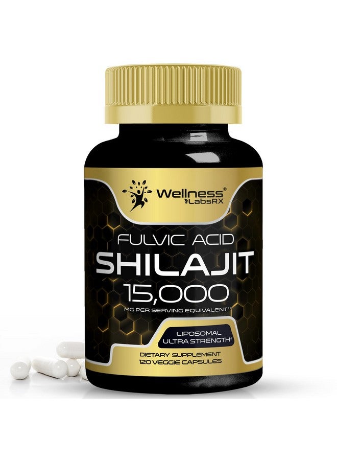WELLNESS LABSRX Himalayan Shilajit Capsules for Men 120 Count - 1500mg - Shilajit for Men, Pure Shilajeet for Women with Naturally Occuring Fulvic Acid - Shilajet Supplement for Enhanced Energy and Immune Support - Image 1