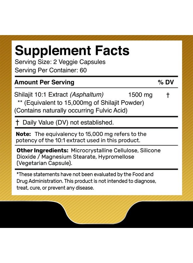 WELLNESS LABSRX Himalayan Shilajit Capsules for Men 120 Count - 1500mg - Shilajit for Men, Pure Shilajeet for Women with Naturally Occuring Fulvic Acid - Shilajet Supplement for Enhanced Energy and Immune Support - Image 2