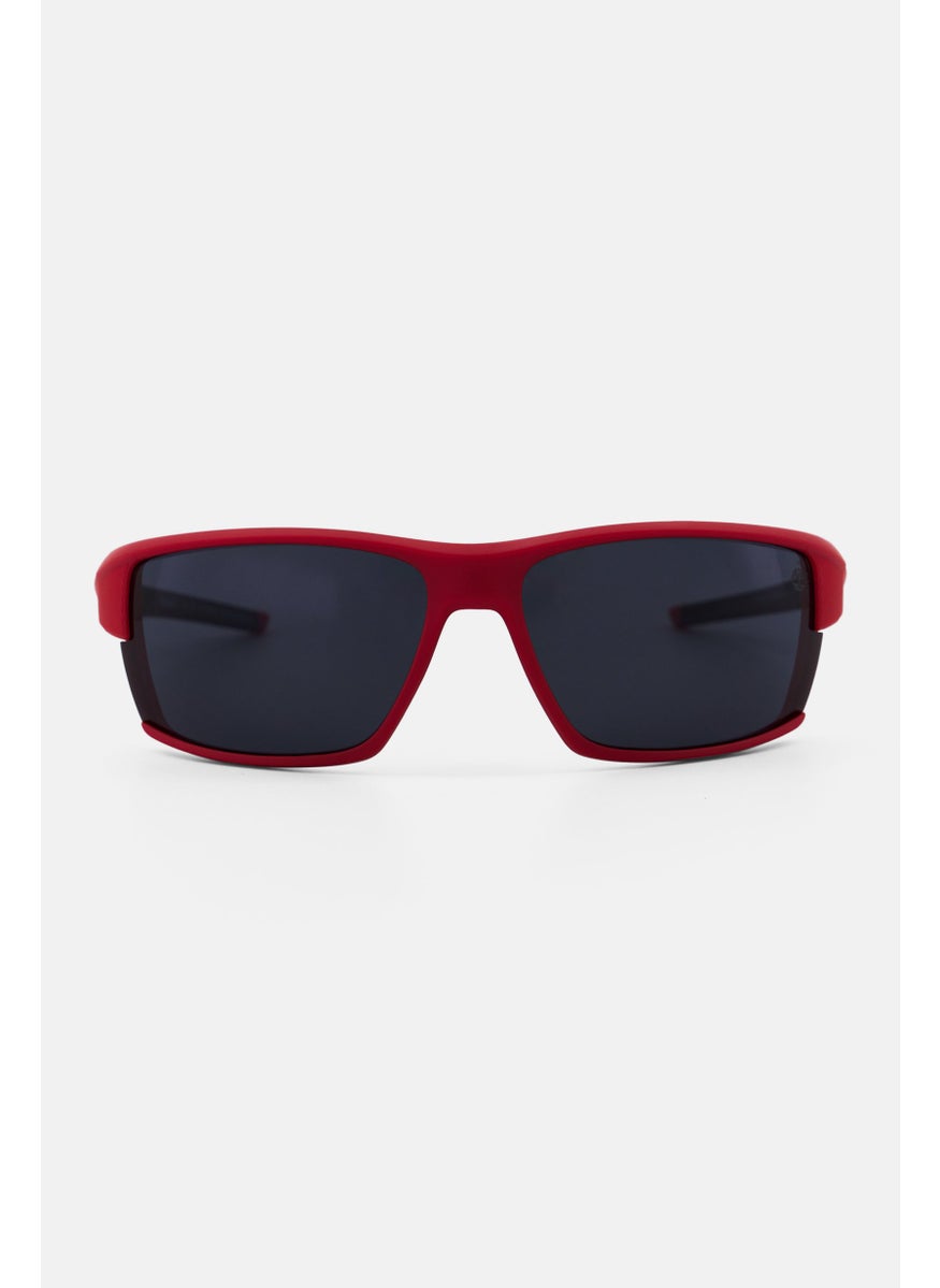 Timberland - Men TB9308 Rectangular Sunglasses, Red - Image 1