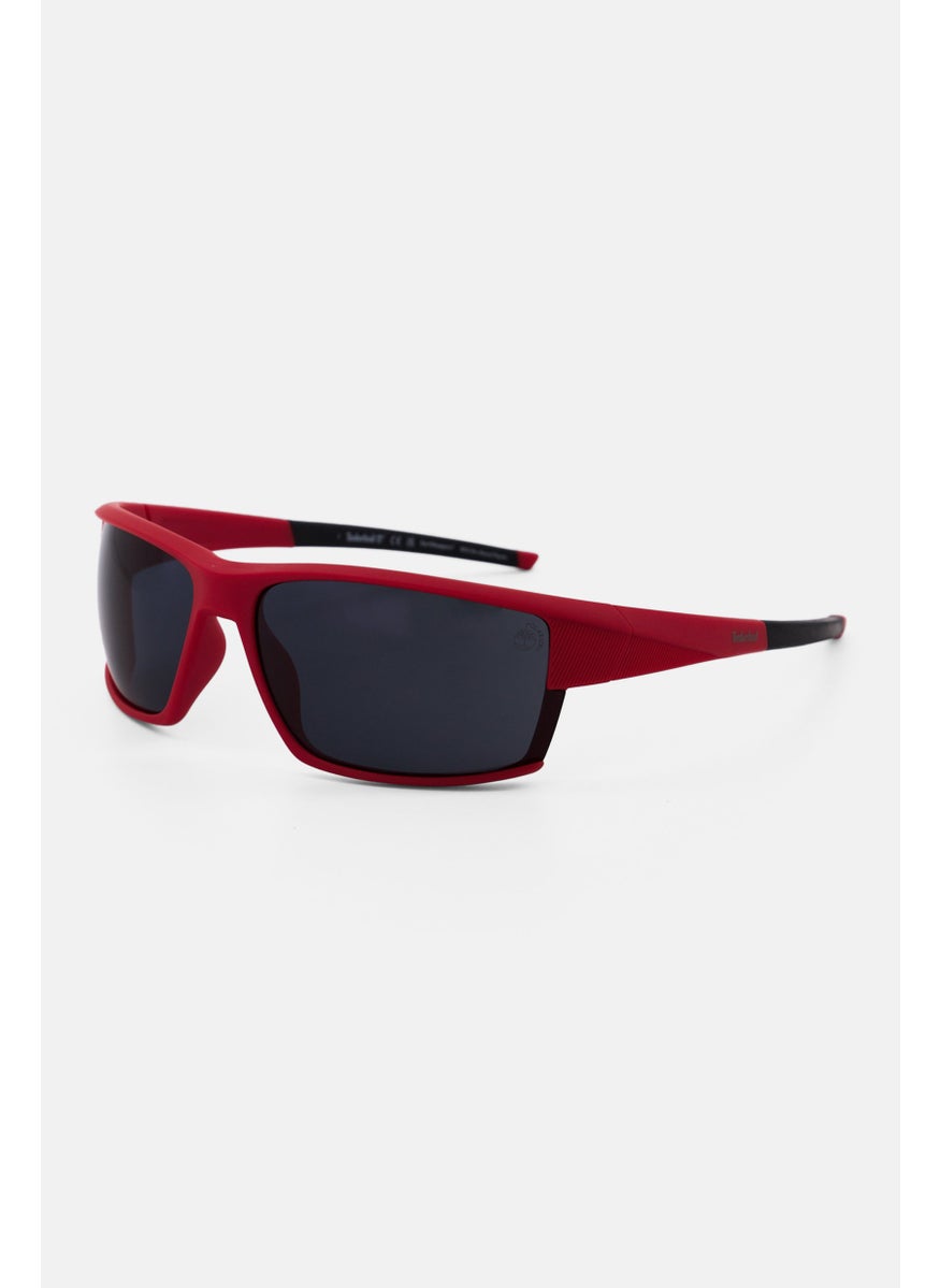 Timberland - Men TB9308 Rectangular Sunglasses, Red - Image 1