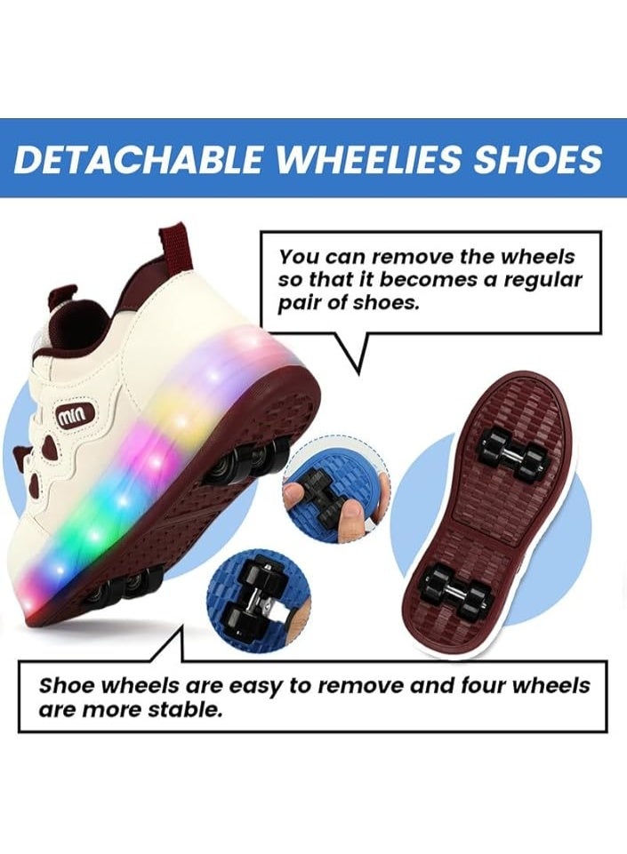 Lucky Kids Kids Roller Skates 4 Wheel Flashing Skate Shoes With Led Lights Usb Rechargeable Stylish & Fun For Boys & Girls - Image 4