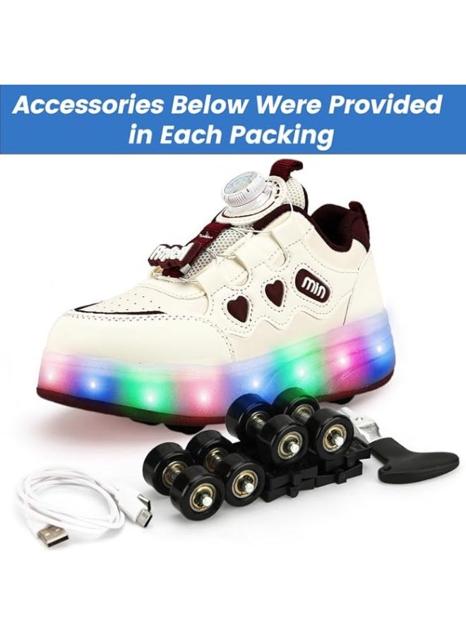 Lucky Kids Kids Roller Skates 4 Wheel Flashing Skate Shoes With Led Lights Usb Rechargeable Stylish & Fun For Boys & Girls - Image 5