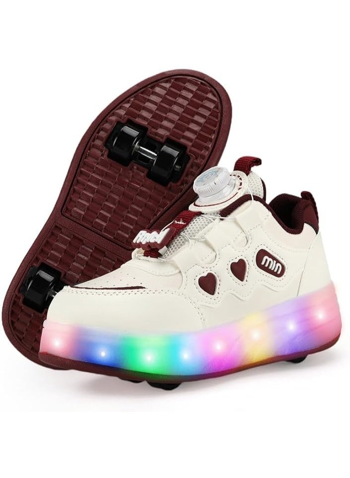 Lucky Kids Kids Roller Skates 4 Wheel Flashing Skate Shoes With Led Lights Usb Rechargeable Stylish & Fun For Boys & Girls - Image 1