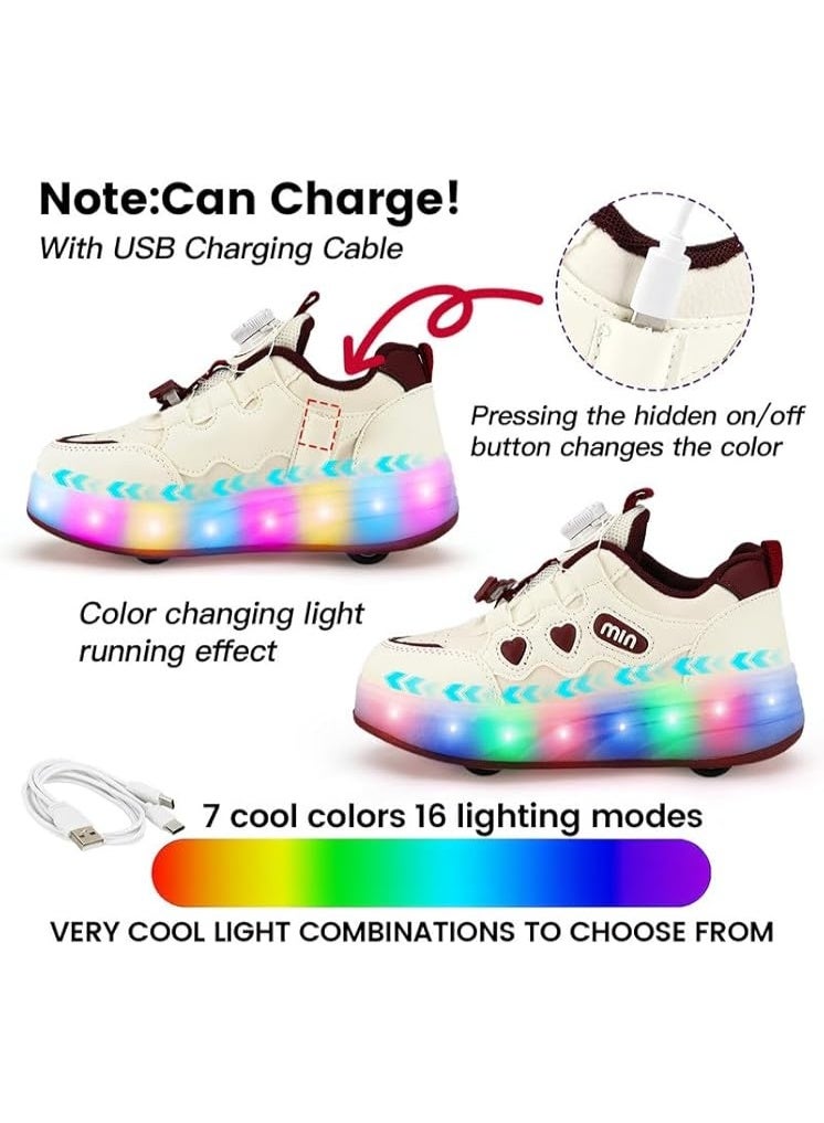 Lucky Kids Kids Roller Skates 4 Wheel Flashing Skate Shoes With Led Lights Usb Rechargeable Stylish & Fun For Boys & Girls - Image 3