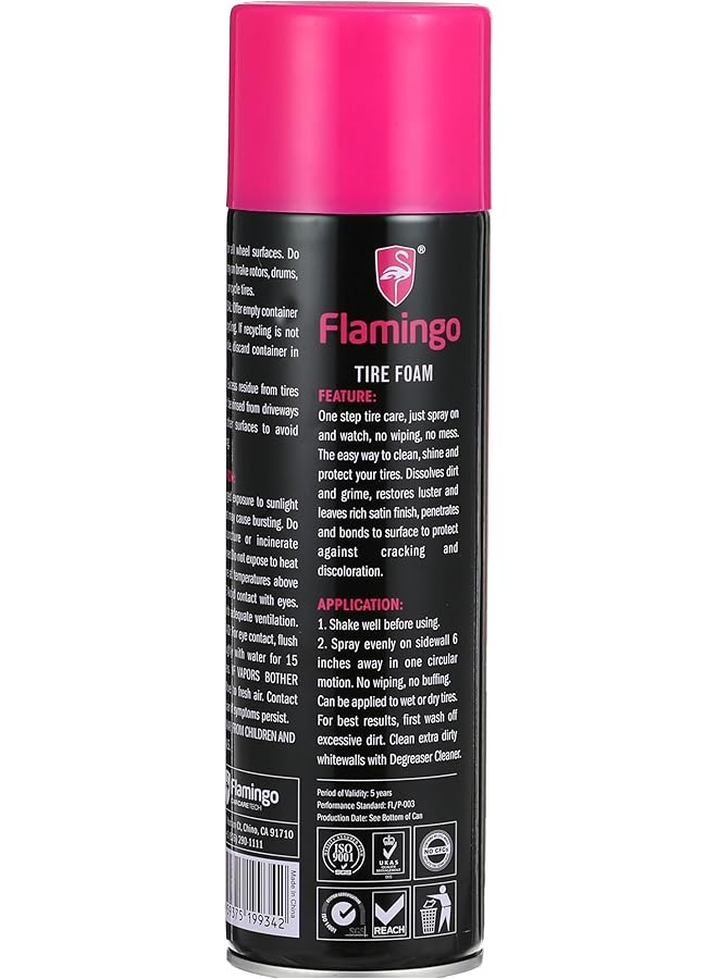 Flamingo Tire Foam 650Ml- Tires & Wheels Polish - Image 2