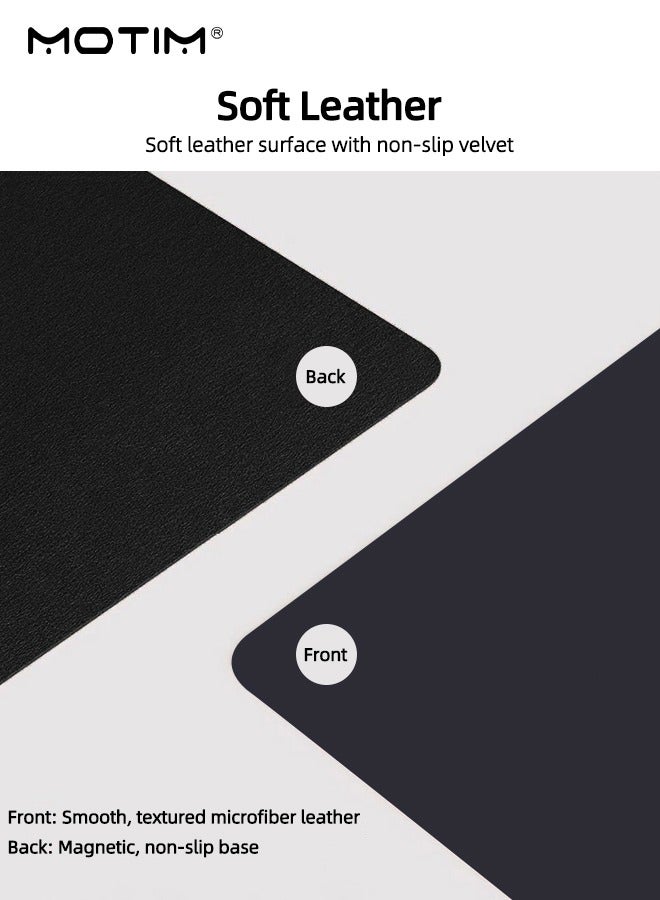 Motim Extra Large Leather Gaming Mouse Pad Desk Pad 100x50cm, Non Slip Large Mouse Pad, Waterproof Desk Mouse Mat Writing Pad for Office and Home - Image 2