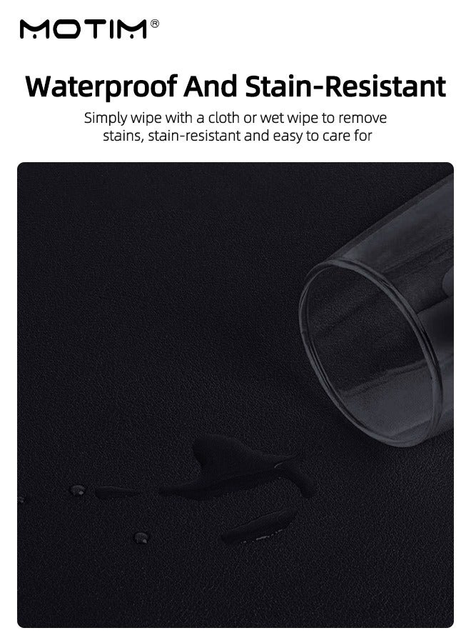 Motim Extra Large Leather Gaming Mouse Pad Desk Pad 100x50cm, Non Slip Large Mouse Pad, Waterproof Desk Mouse Mat Writing Pad for Office and Home - Image 5