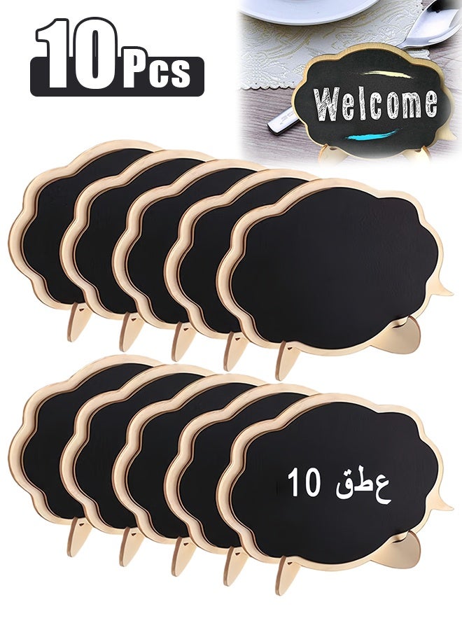 Mini Chalkboards Signs With Easel Stand, 10 PCS Blackboard Place Cards Message Board Sign Chalkboard Labels Wooden For Wedding Party Decor Food Signs Price Tags - Image 1