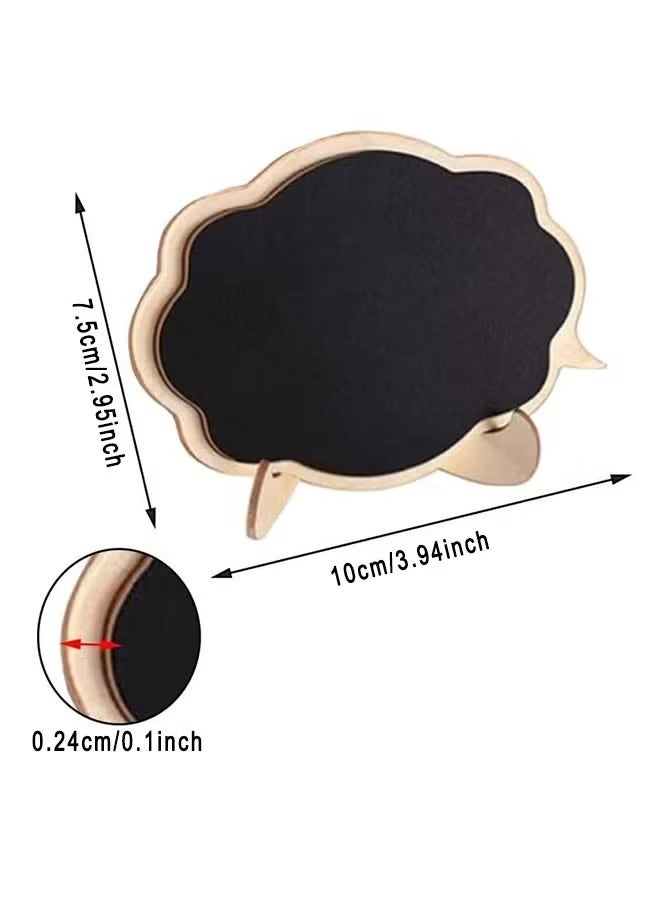 Mini Chalkboards Signs With Easel Stand, 10 PCS Blackboard Place Cards Message Board Sign Chalkboard Labels Wooden For Wedding Party Decor Food Signs Price Tags - Image 3