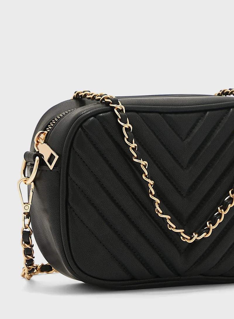 ELLA Quilted Chain Handle Cross Body
