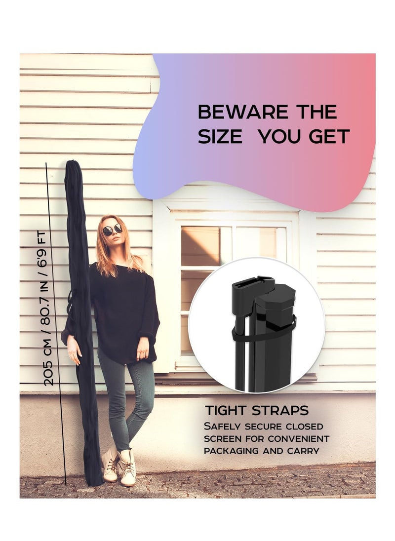 CityRiya-Long - Projector Screen with Stand,84 Inch Portable Indoor Outdoor Projection Screen 16:9 Hd 4K Wrinkle-Free Outdoor Movies Screen Carrying Bag for Home Backyard Theater - Image 1