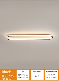 LOOPITYS (BLACK-100CM) simple modern LED ceiling light  aisle light  bedroom living room corridor light creative balcony light  - Image 2