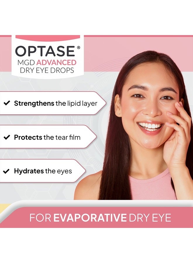 OPTASE MGD Advanced Dry Eye Drops - Preservative Free Eye Drops for Dry Eyes and MGD - Lipid-Based Artificial Tears - Demet Technology, Multidose Bottle, Contact Lens Safe - .33 fl oz, 300 Doses - Image 4