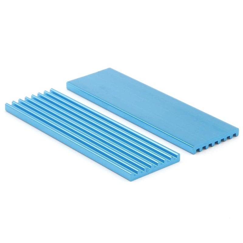 Tobo M.2 2280 Nvme SSD Heatsink Cooler with Thermal Pad Alloy Aluminum Heat Sink Cooling Sink for Laptop, 70x22x3mm, Light Blue TD-1228PC - Image 1
