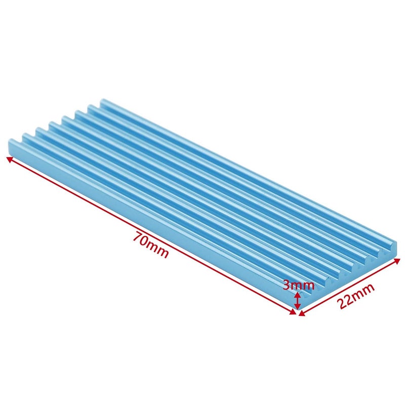 Tobo M.2 2280 Nvme SSD Heatsink Cooler with Thermal Pad Alloy Aluminum Heat Sink Cooling Sink for Laptop, 70x22x3mm, Light Blue TD-1228PC - Image 5