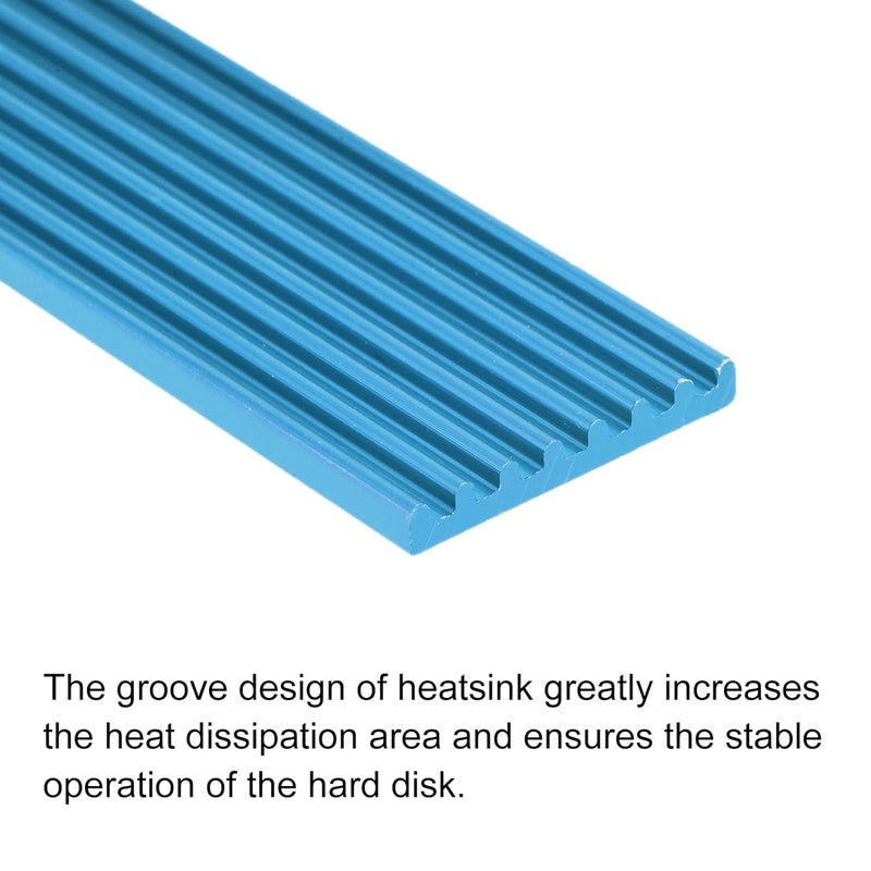 Tobo M.2 2280 Nvme SSD Heatsink Cooler with Thermal Pad Alloy Aluminum Heat Sink Cooling Sink for Laptop, 70x22x3mm, Light Blue TD-1228PC - Image 3