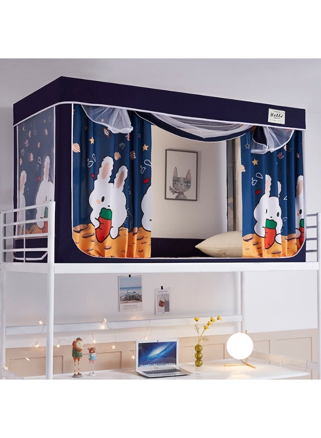 واي آند دي عتيم على المرسى العلوي Bunk Bed Curtains للنوم غرفة نوم مضاد للضوء زخرفة زميلة الغرفة الخصوصية غطاء المظلة الصورة الخلفية ديكور Backdrop تعتيم الستار 6 لوحات مع أعلى - Image 1