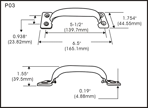 QCAA Door Pull 612 Steel Black Coated 8 Pack Made in Taiwan - Image 3