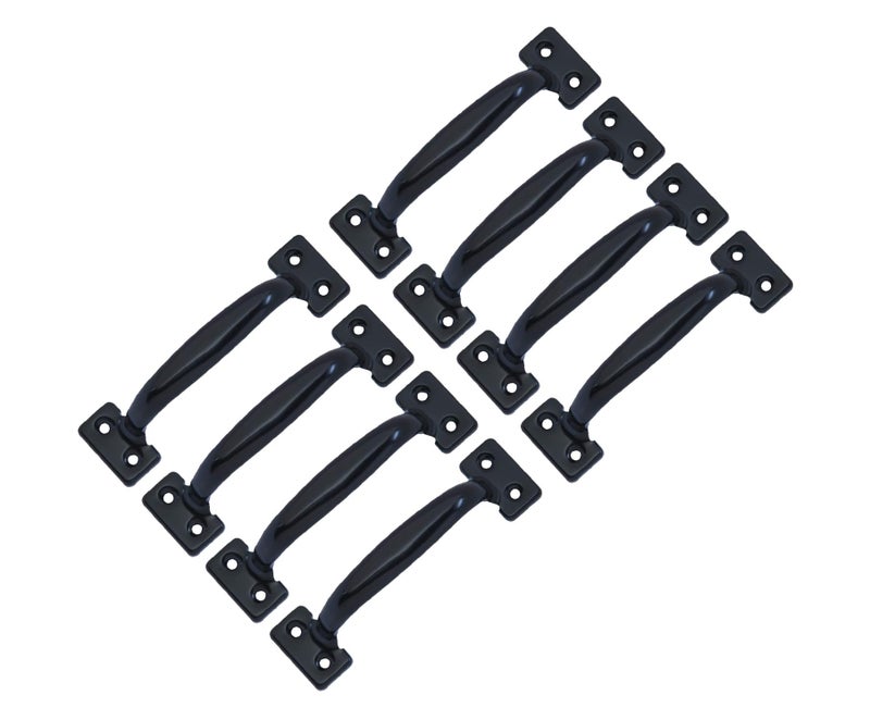 QCAA Door Pull 612 Steel Black Coated 8 Pack Made in Taiwan - Image 2